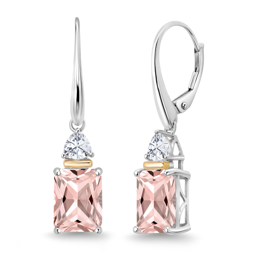 Earrings in 925 Sterling Silver and 10K Yellow Gold