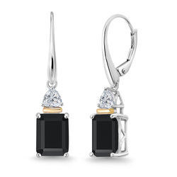 Earrings in 925 Sterling Silver and 10K Yellow Gold