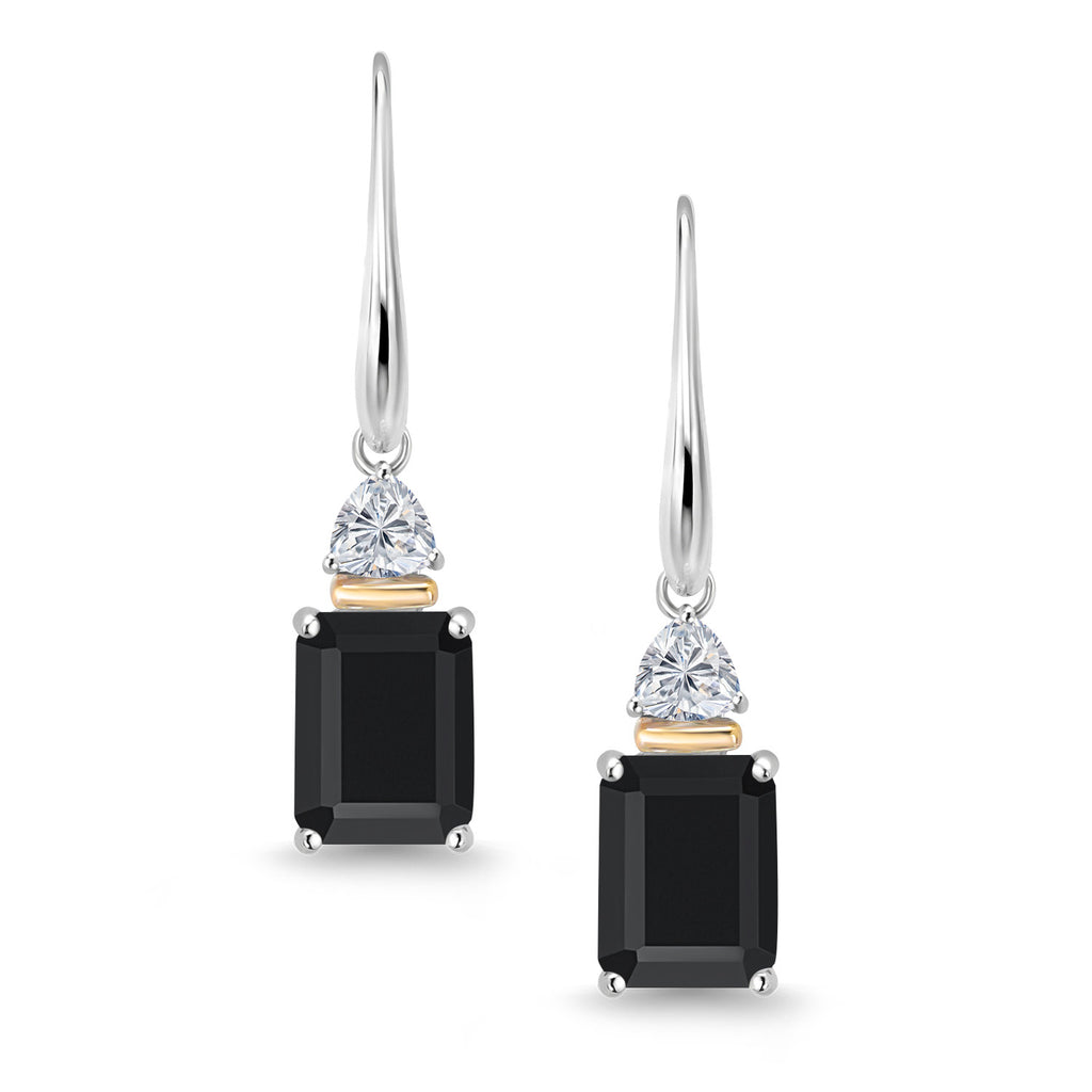 Earrings in 925 Sterling Silver and 10K Yellow Gold