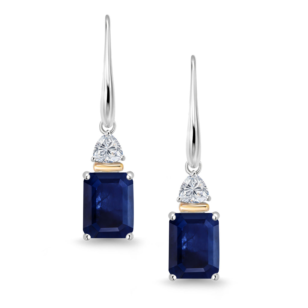 Earrings in 925 Sterling Silver and 10K Yellow Gold