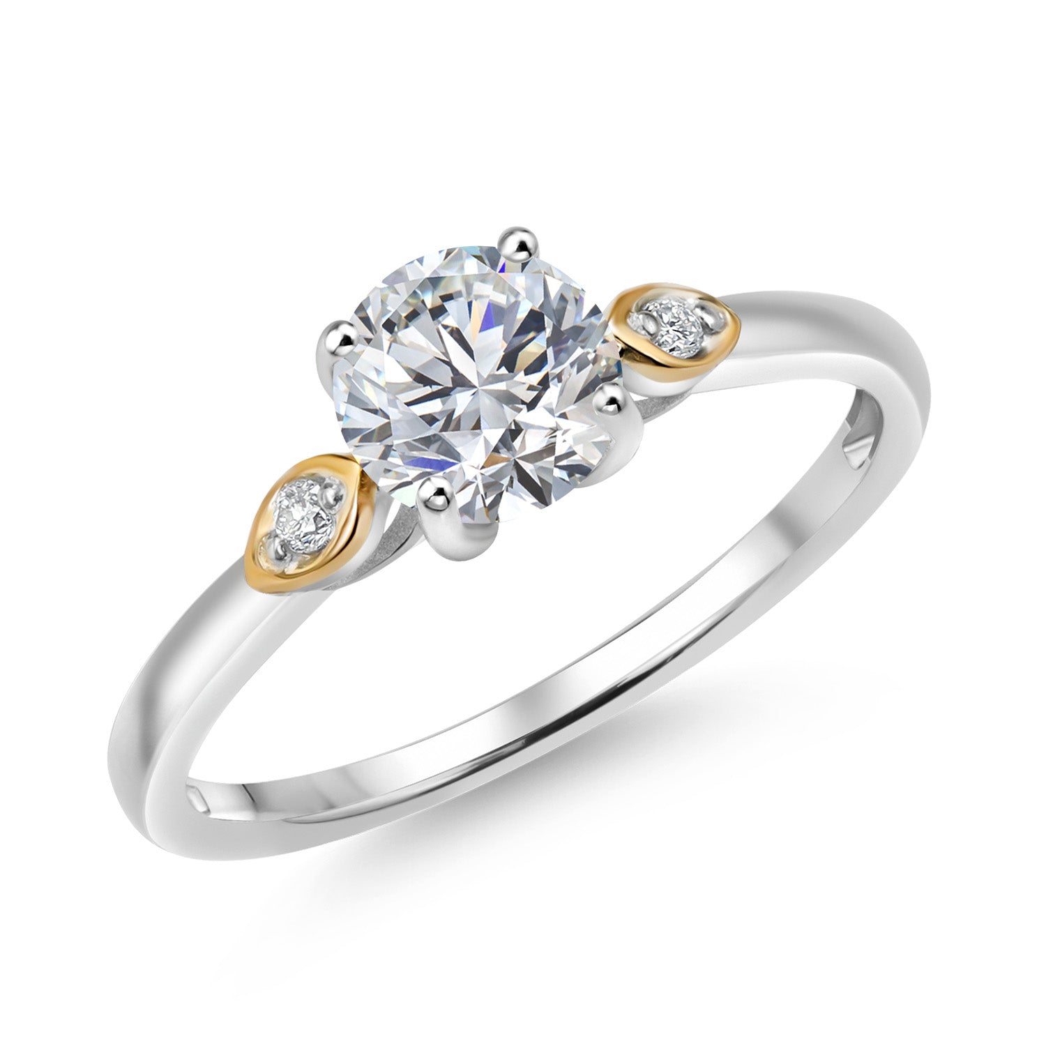 Ring in 925 Sterling Silver and 10K Yellow Gold