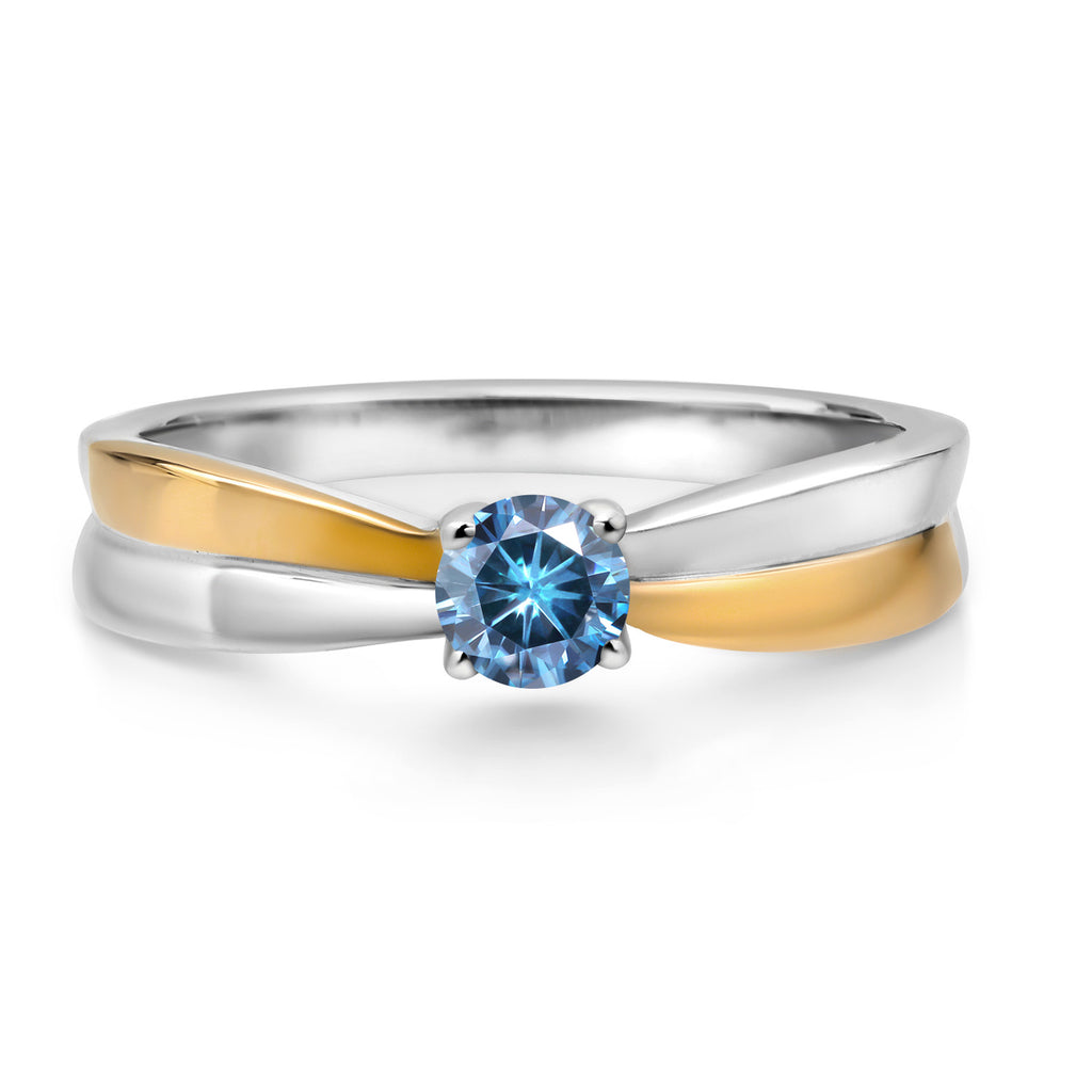 Ring in 925 Sterling Silver and 10K Yellow Gold