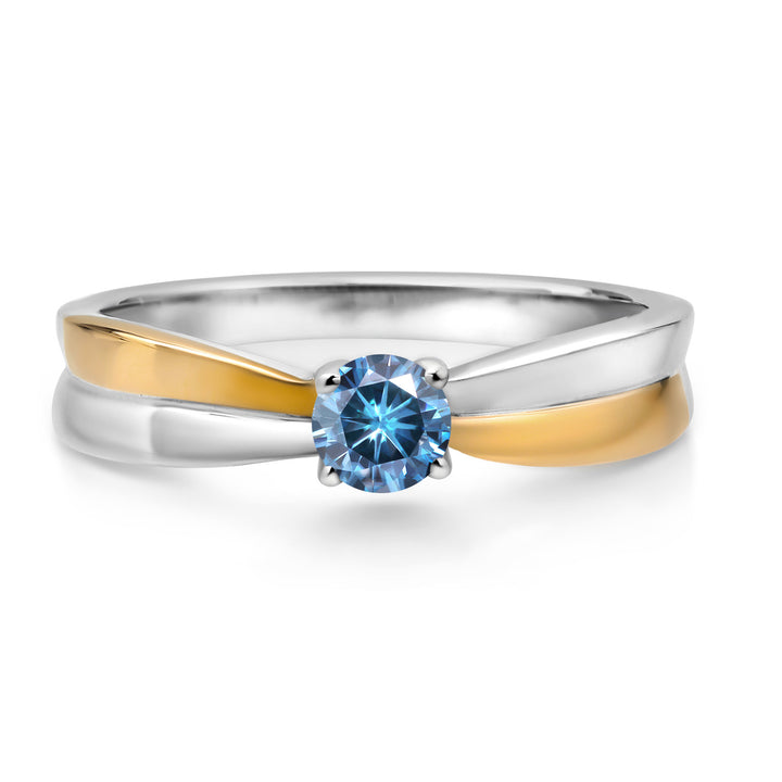 Ring in 925 Sterling Silver and 10K Yellow Gold