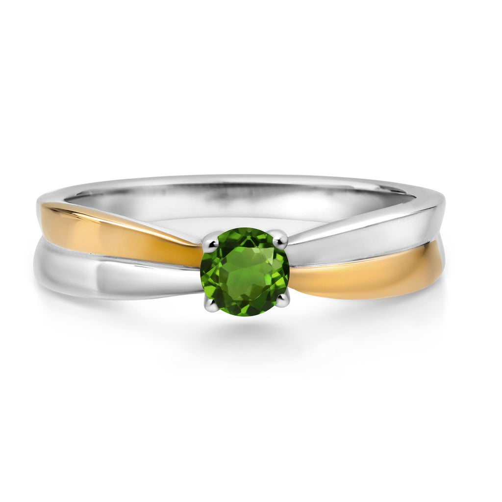 Ring in 925 Sterling Silver and 10K Yellow Gold