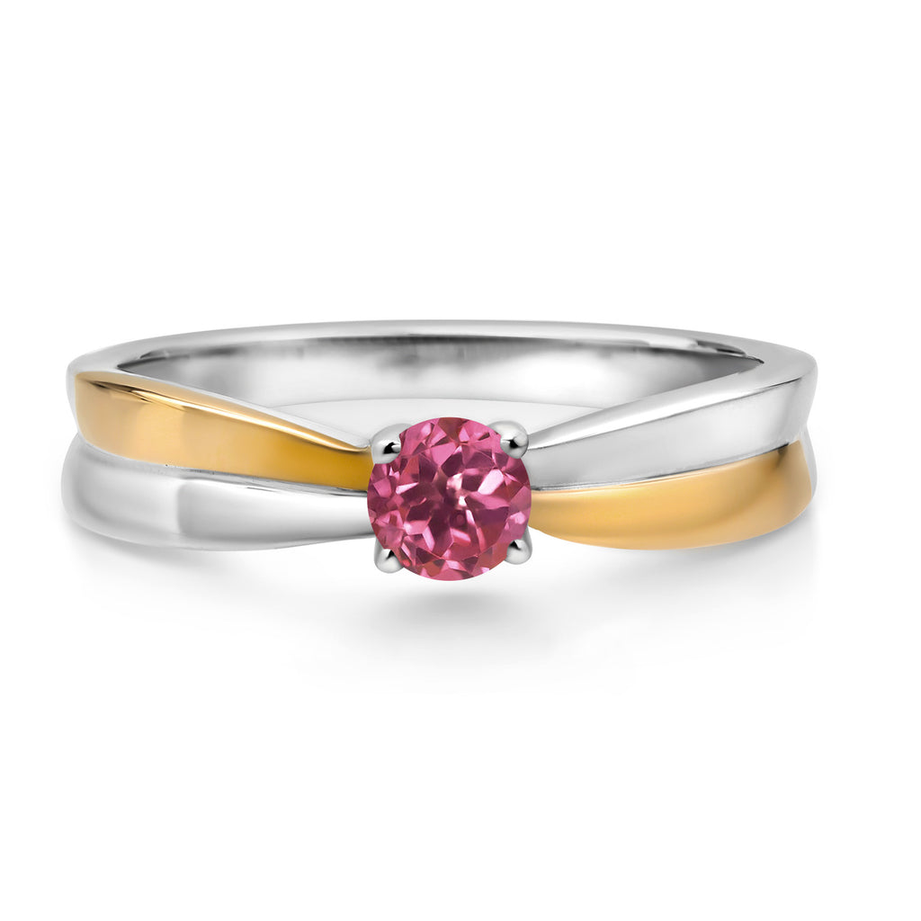 Ring in 925 Sterling Silver and 10K Yellow Gold