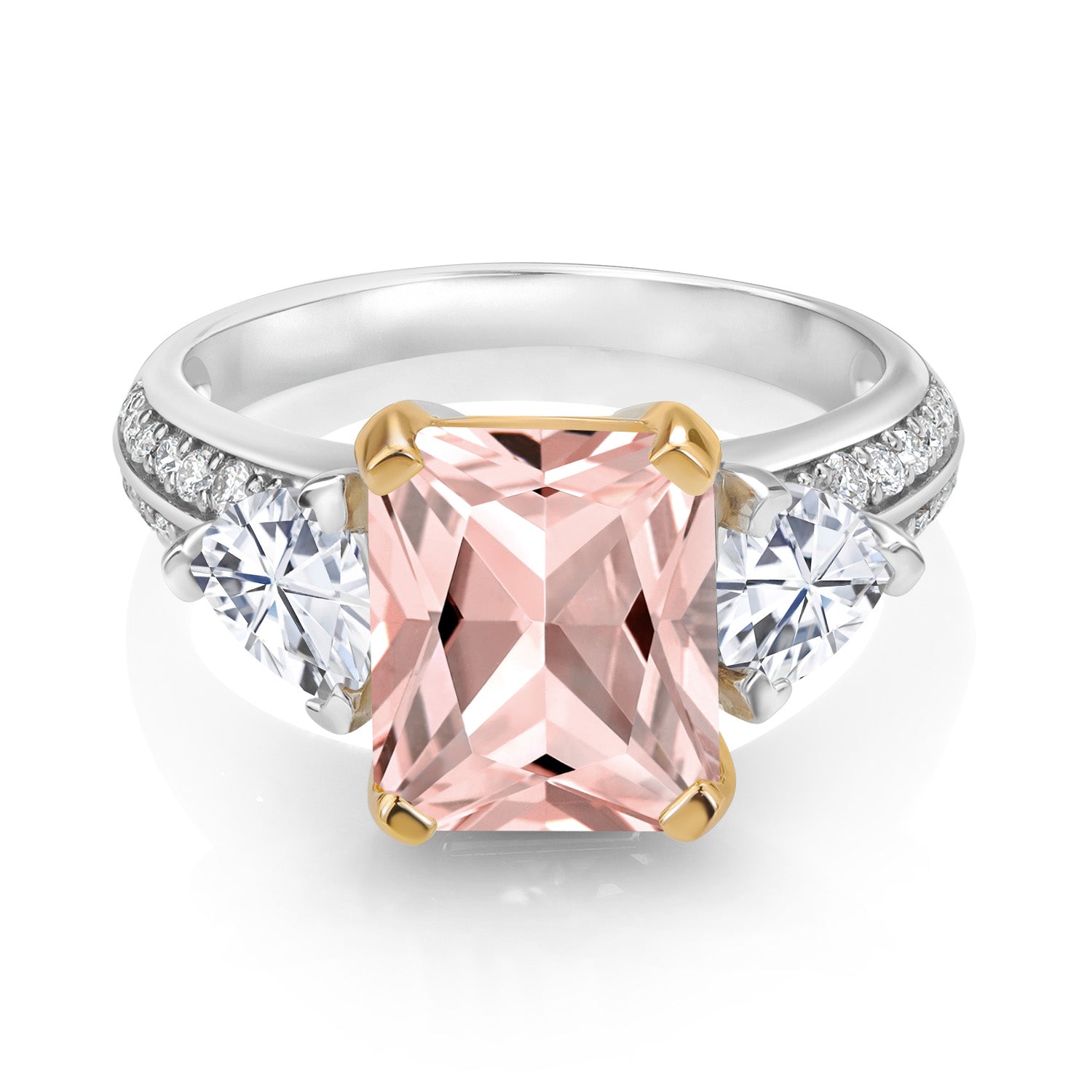 Ring in 925 Sterling Silver and 10K Yellow Gold