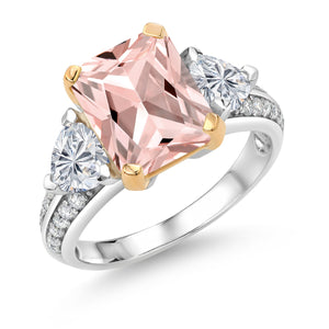 Ring in 925 Sterling Silver and 10K Yellow Gold