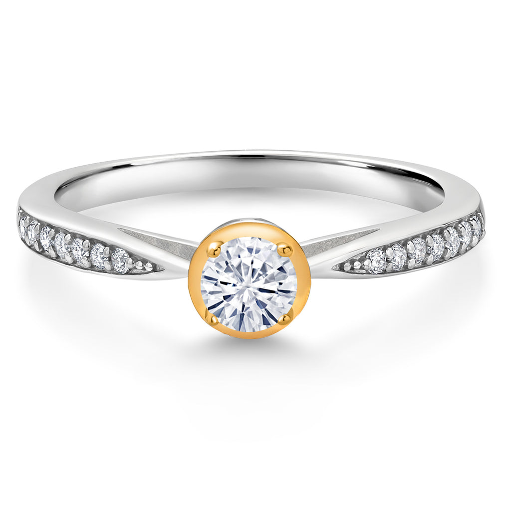 Ring in 925 Sterling Silver and 10K Yellow Gold