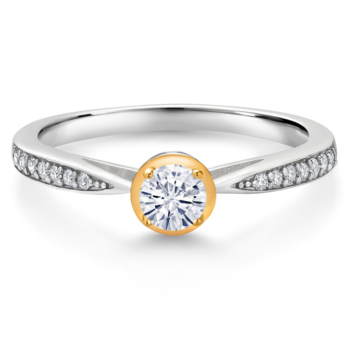 Ring in 925 Sterling Silver and 10K Yellow Gold