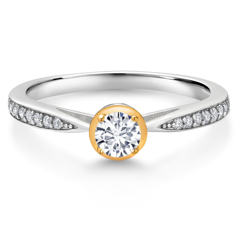 Ring in 925 Sterling Silver and 10K Yellow Gold
