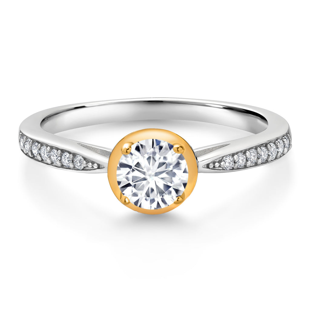 Ring in 925 Sterling Silver and 10K Yellow Gold