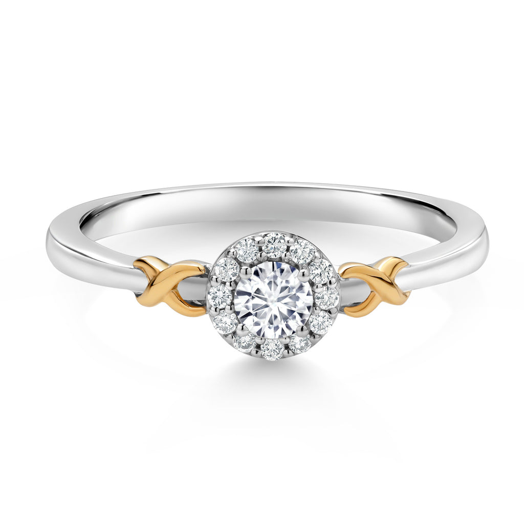 Ring in 925 Sterling Silver and 10K Yellow Gold