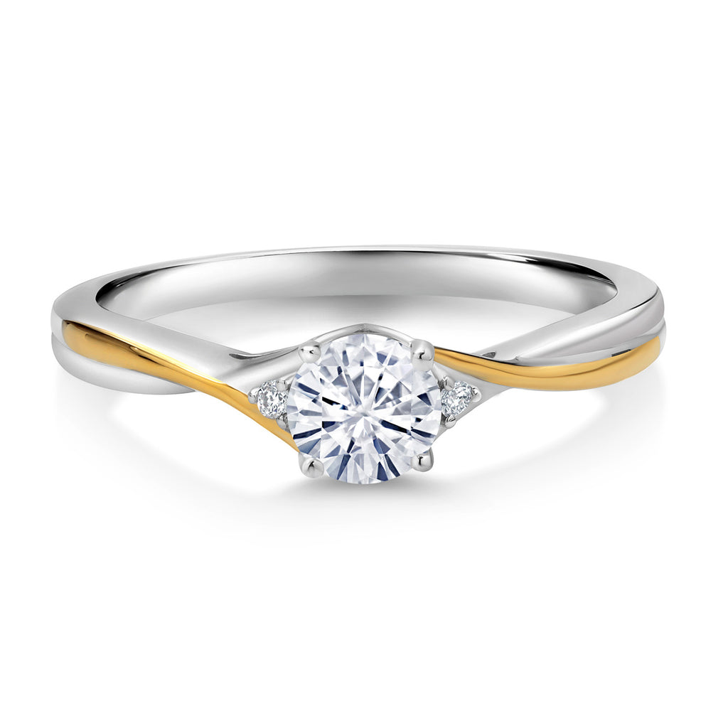 Ring in 925 Sterling Silver and 10K Yellow Gold