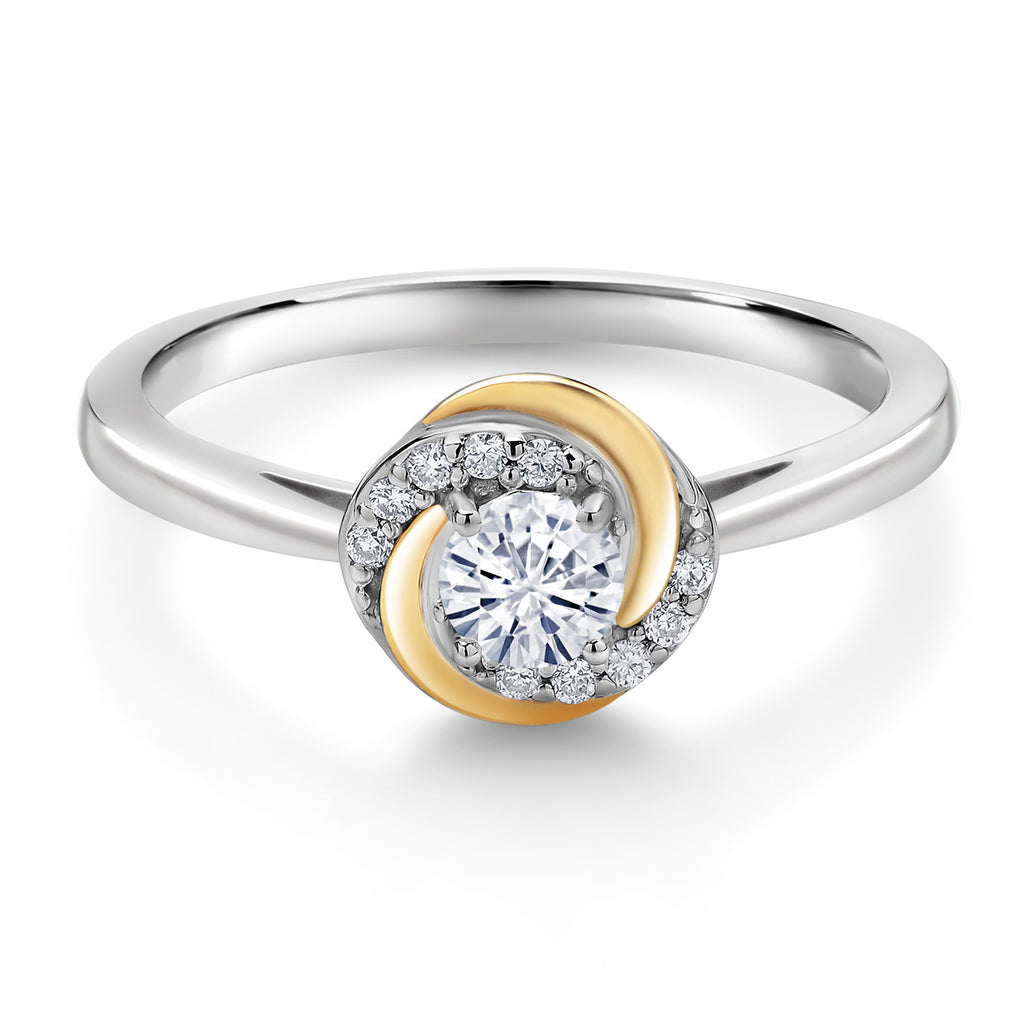 Ring in 925 Sterling Silver and 10K Yellow Gold