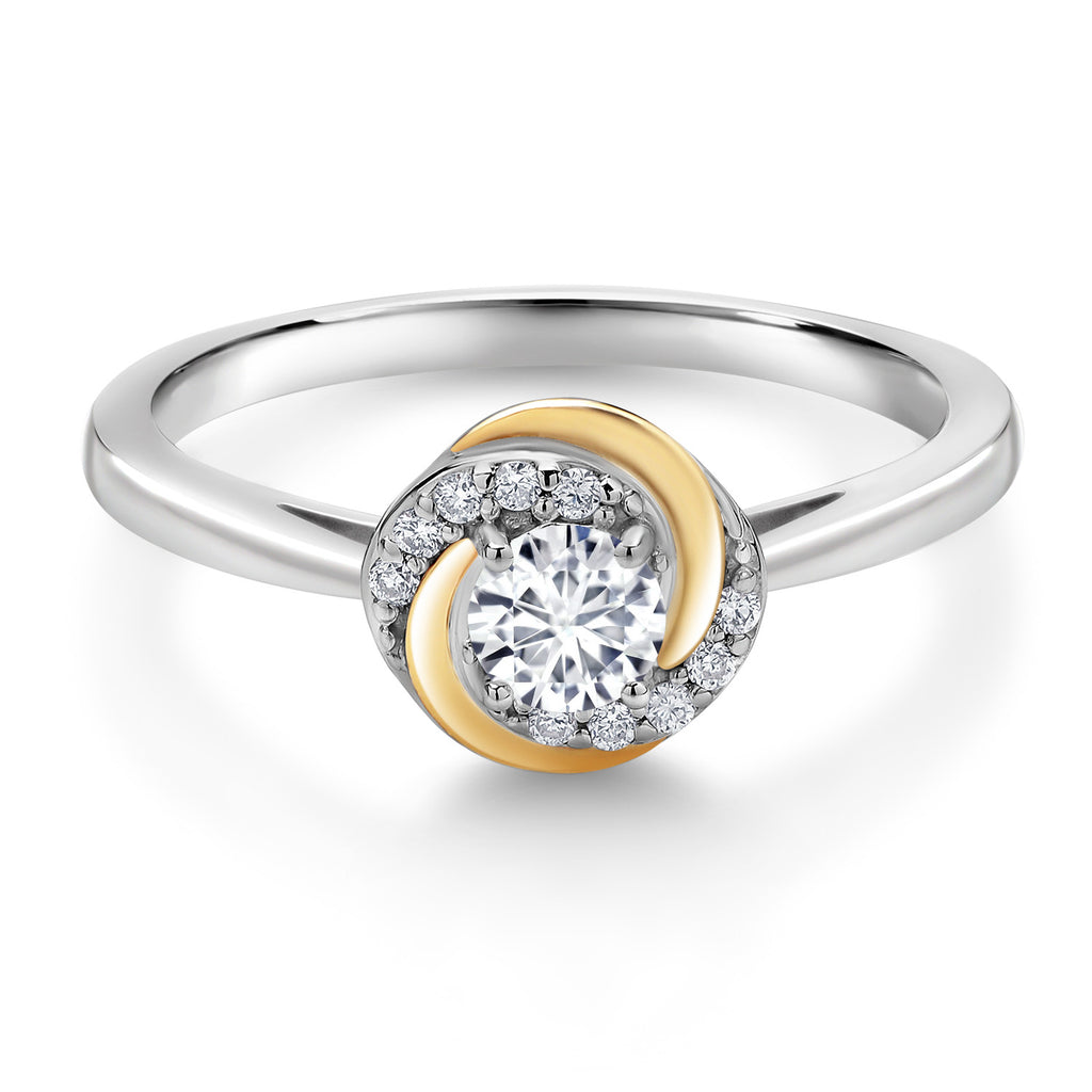 Ring in 925 Sterling Silver and 10K Yellow Gold