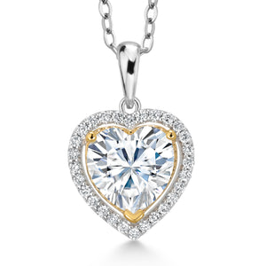 Pendant in 925 Sterling Silver and 10K Yellow Gold