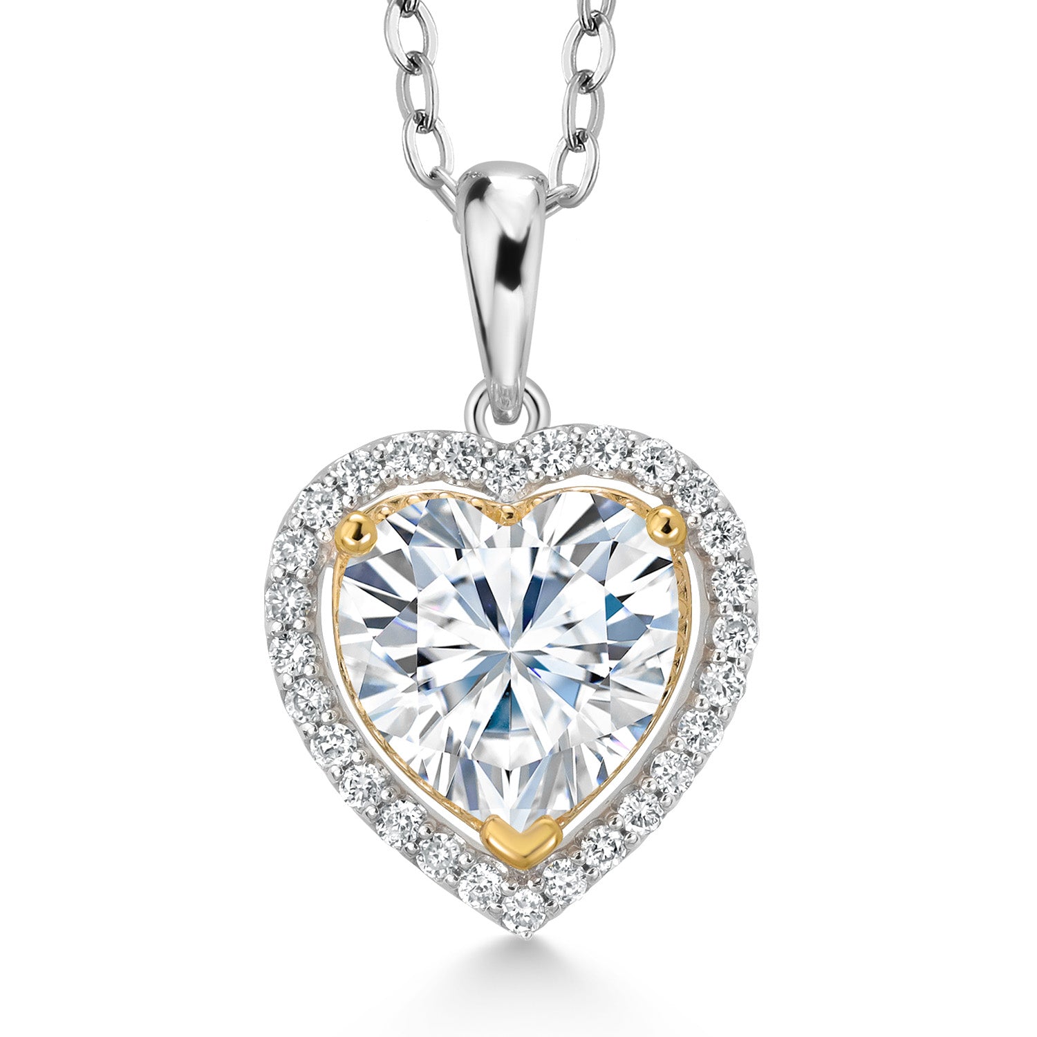 Pendant in 925 Sterling Silver and 10K Yellow Gold