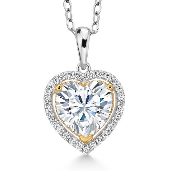 Pendant in 925 Sterling Silver and 10K Yellow Gold