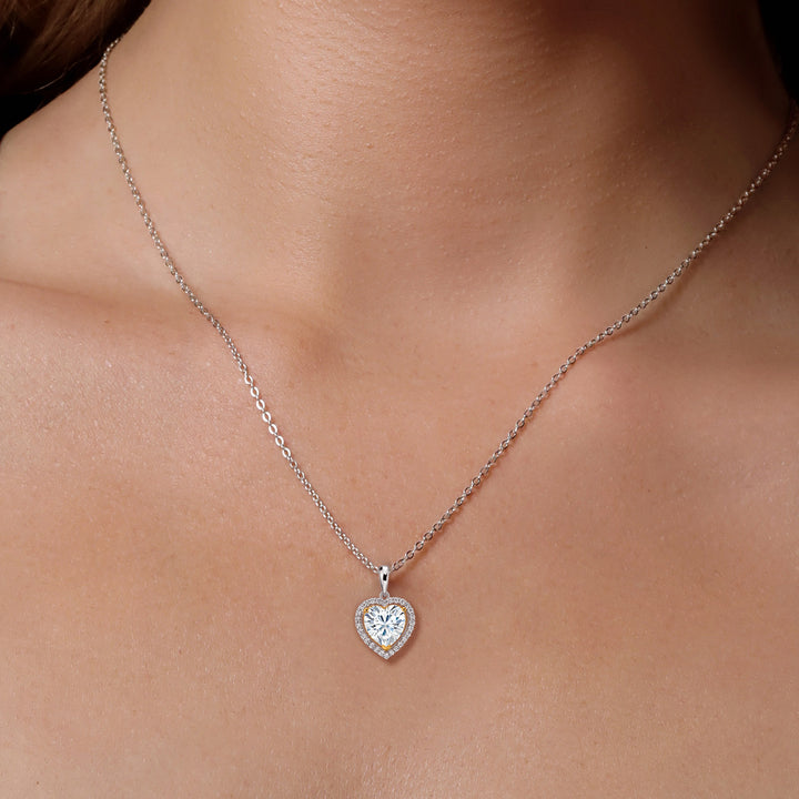 Pendant in 925 Sterling Silver and 10K Yellow Gold