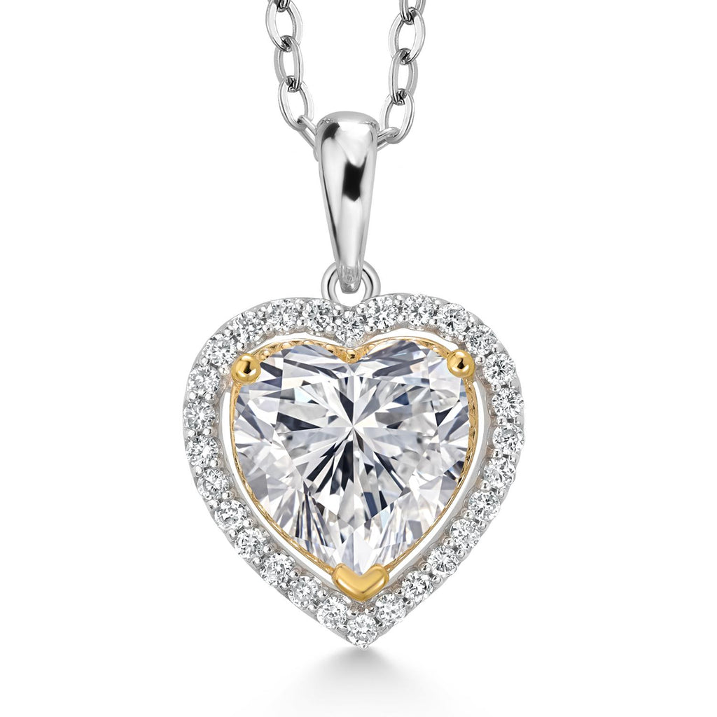 Pendant in 925 Sterling Silver and 10K Yellow Gold