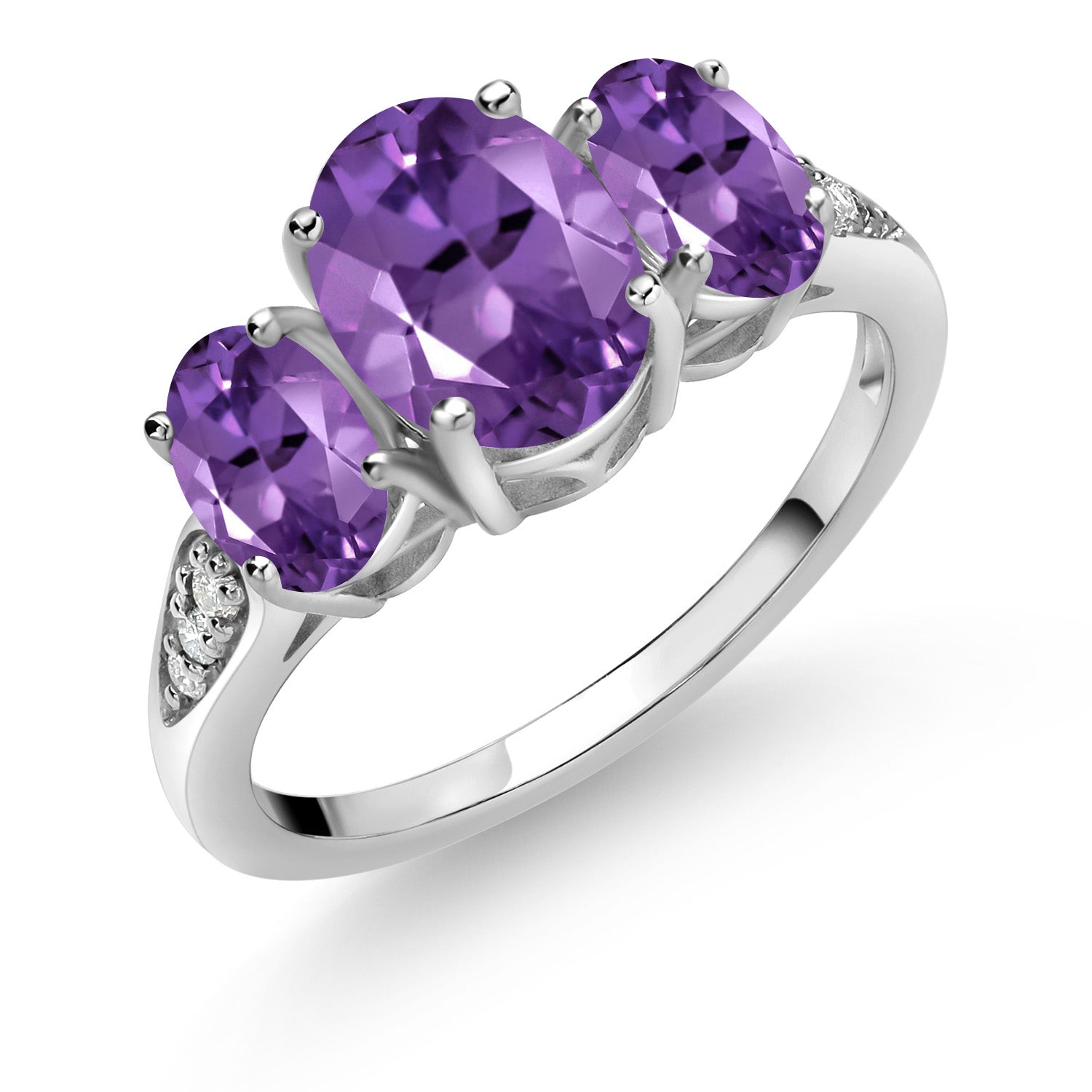 Amethyst - February_5_Ring in 10K White Gold