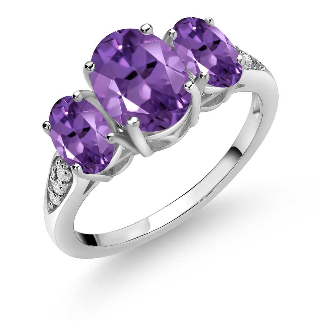 Amethyst - February_7_Ring in 10K White Gold
