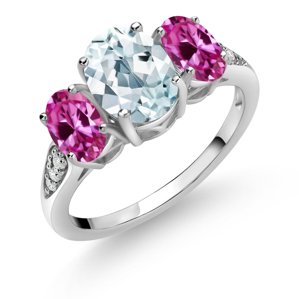 Aquamarine - March_9_Ring in 10K White Gold