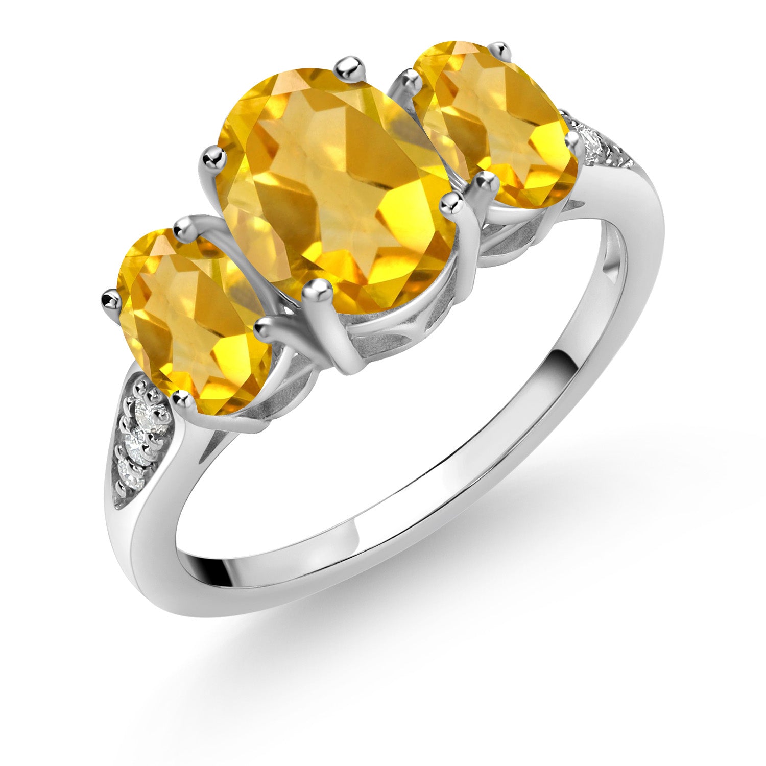 Citrine - November_9_Ring in 10K White Gold