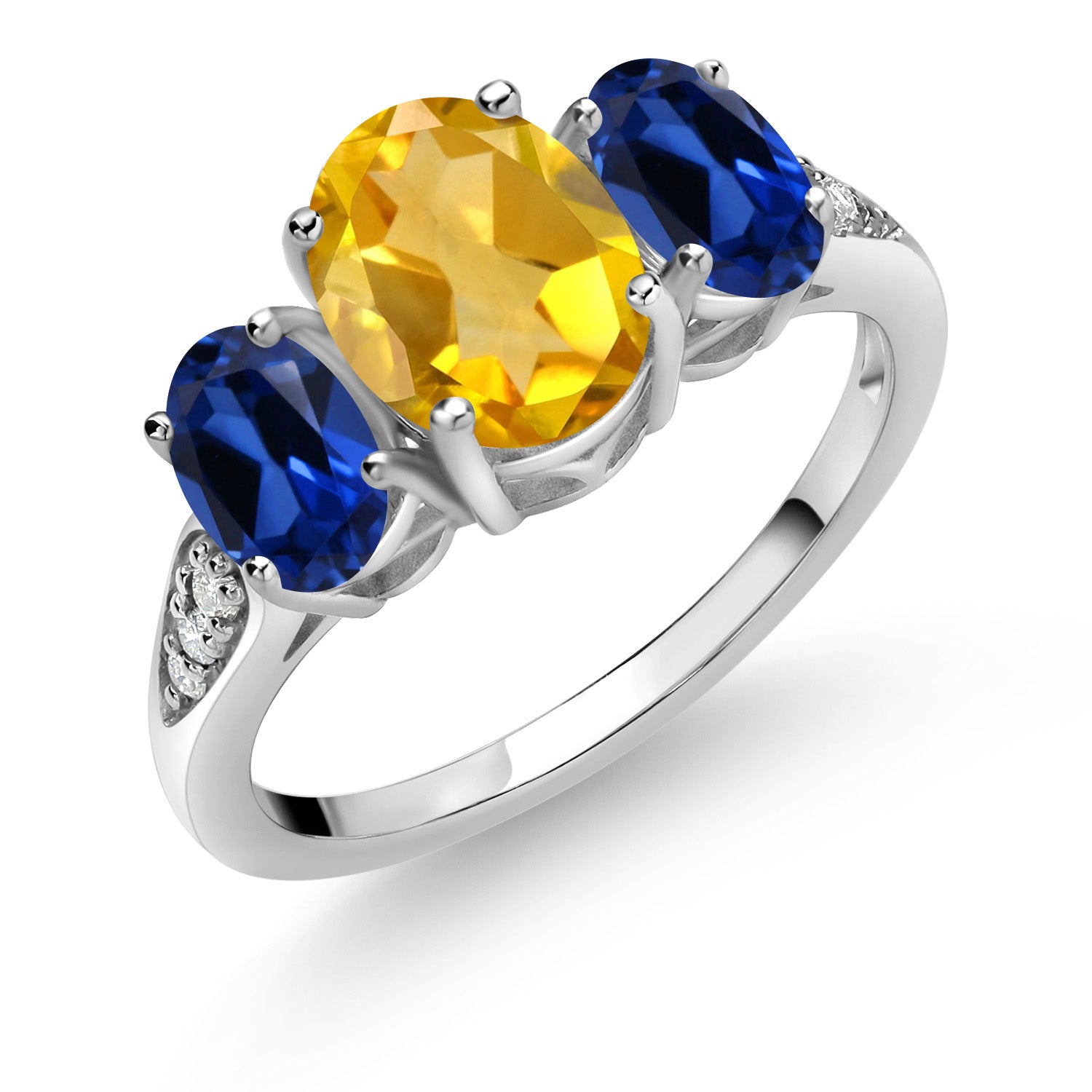 Citrine - November_9_Ring in 10K White Gold