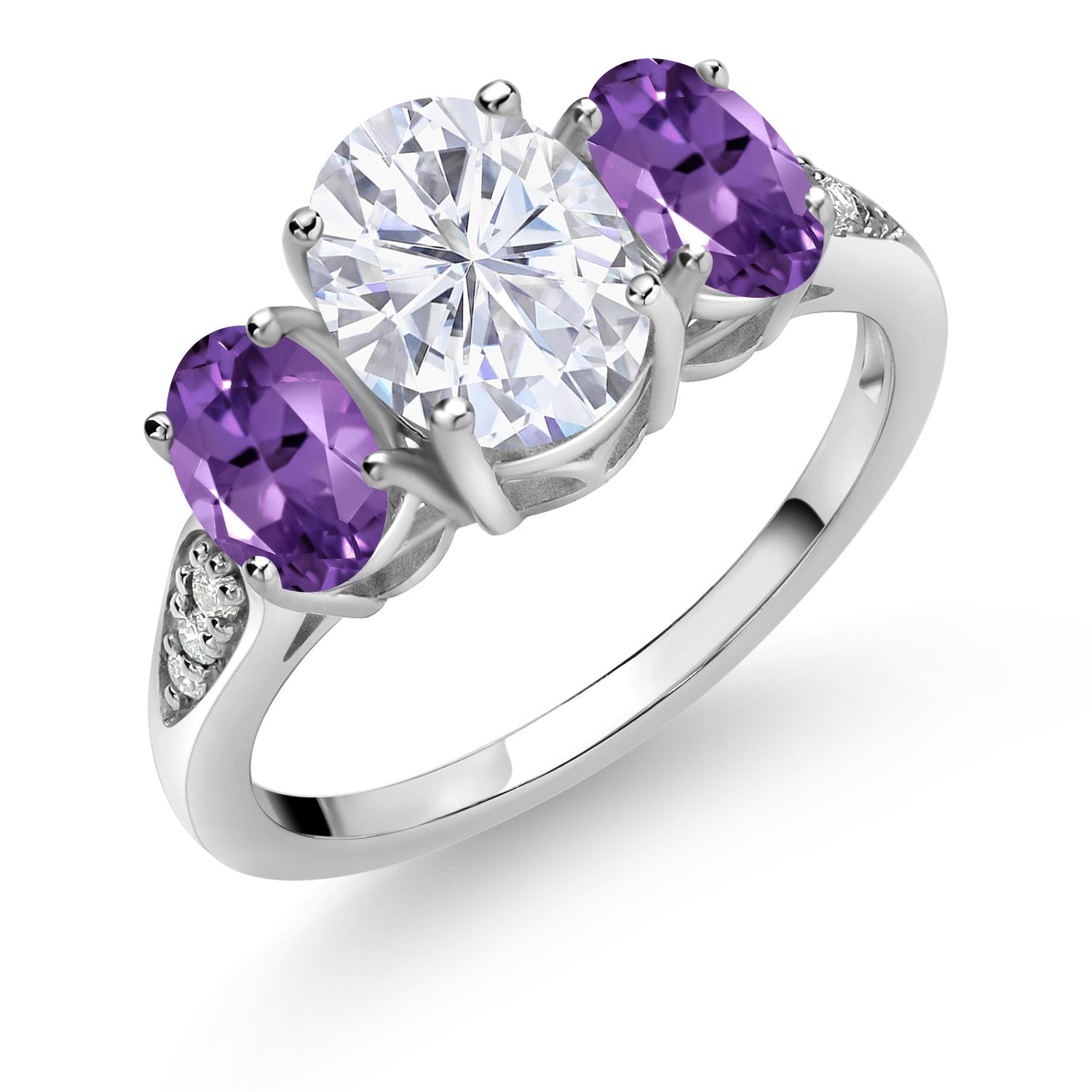 Amethyst - February_5_Ring in 10K White Gold