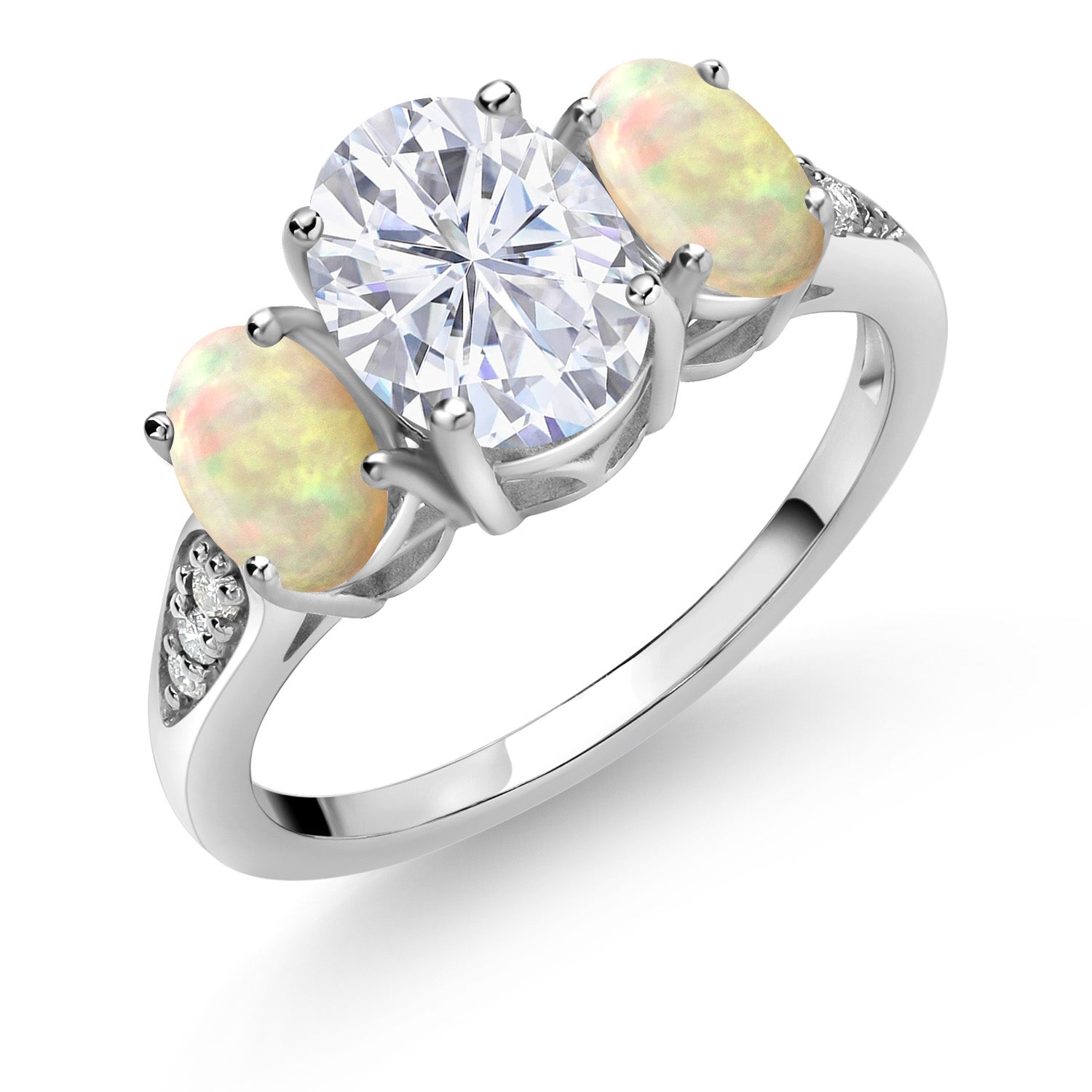 Ethiopian Opal - October_6_Ring in 10K White Gold