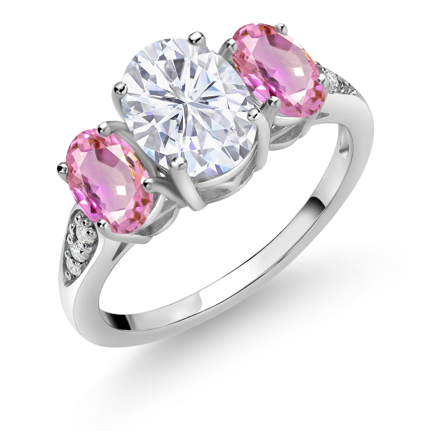 Pink Sapphire - September_7_Ring in 10K White Gold