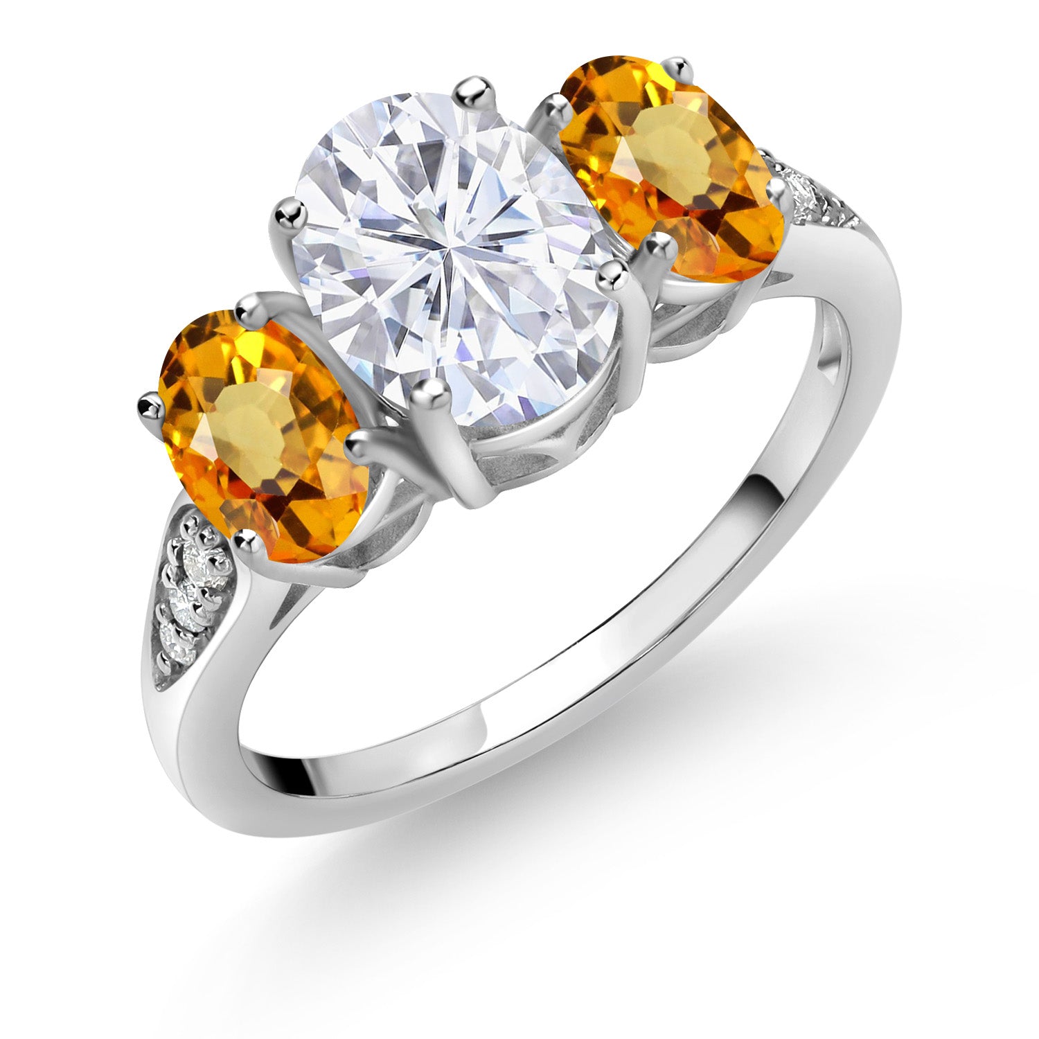 Yellow Sapphire - September_8_Ring in 10K White Gold
