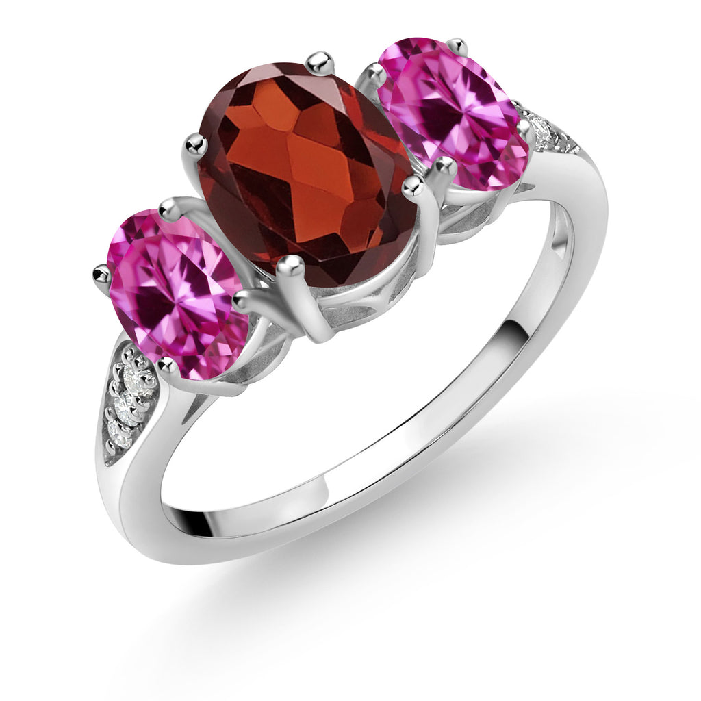 Garnet - January_6_Ring in 10K White Gold