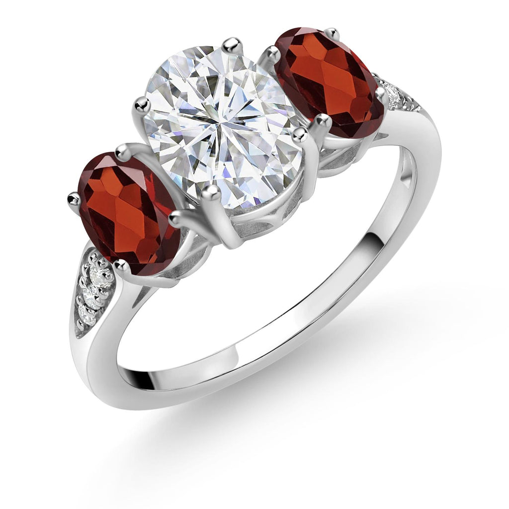 Garnet - January_5_Ring in 10K White Gold