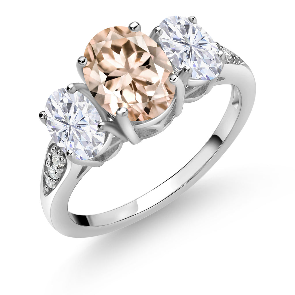 Morganite - October_9_Ring in 10K White Gold