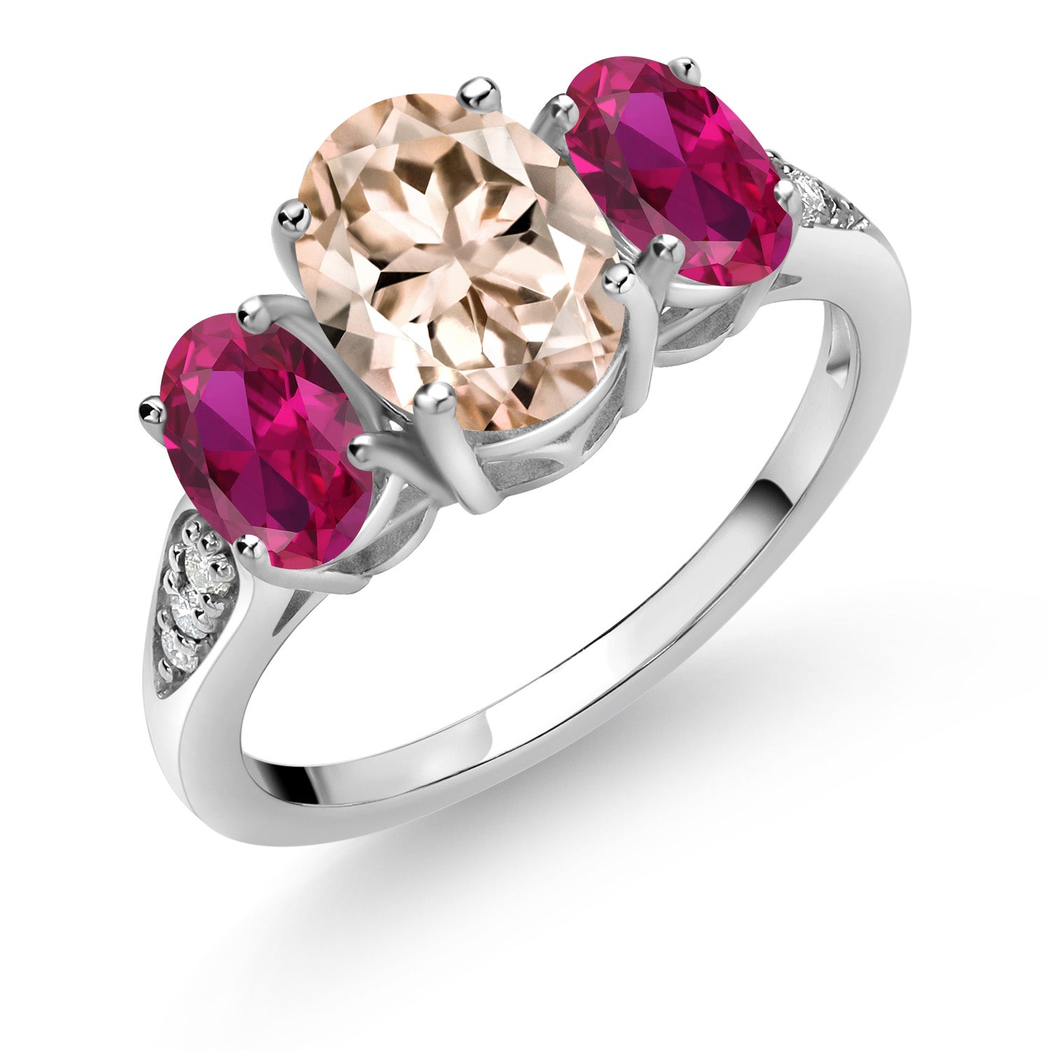 Morganite - October_7_Ring in 10K White Gold