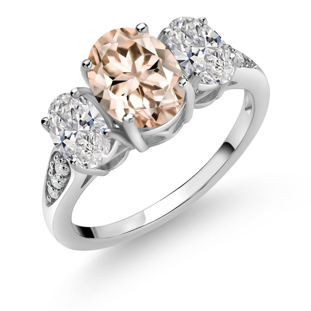 Morganite - October_6_Ring in 10K White Gold