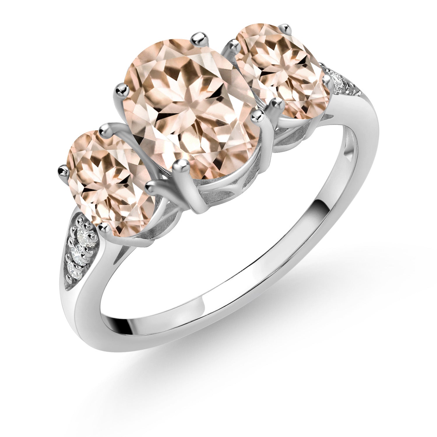 Morganite - October_9_Ring in 10K White Gold