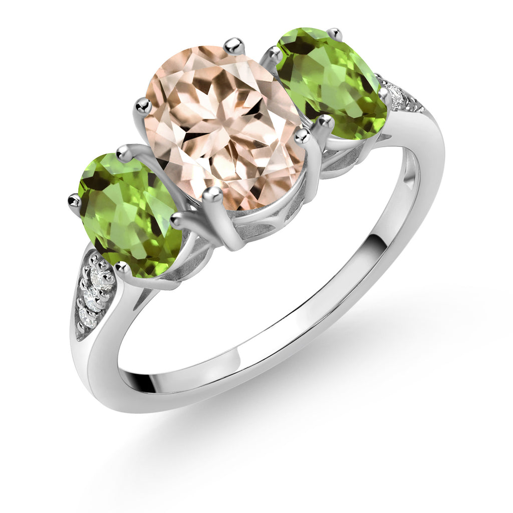 Peridot - August_5_Ring in 10K White Gold