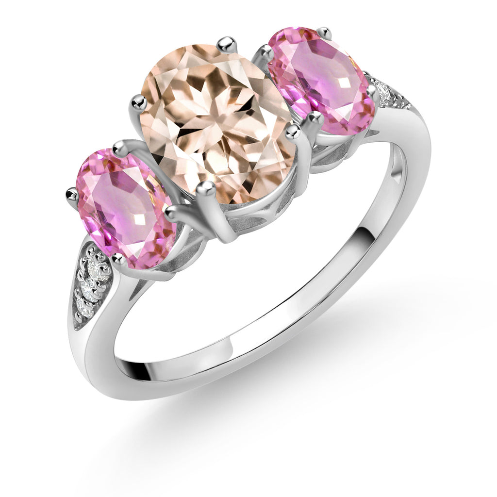 Pink Sapphire - September_5_Ring in 10K White Gold