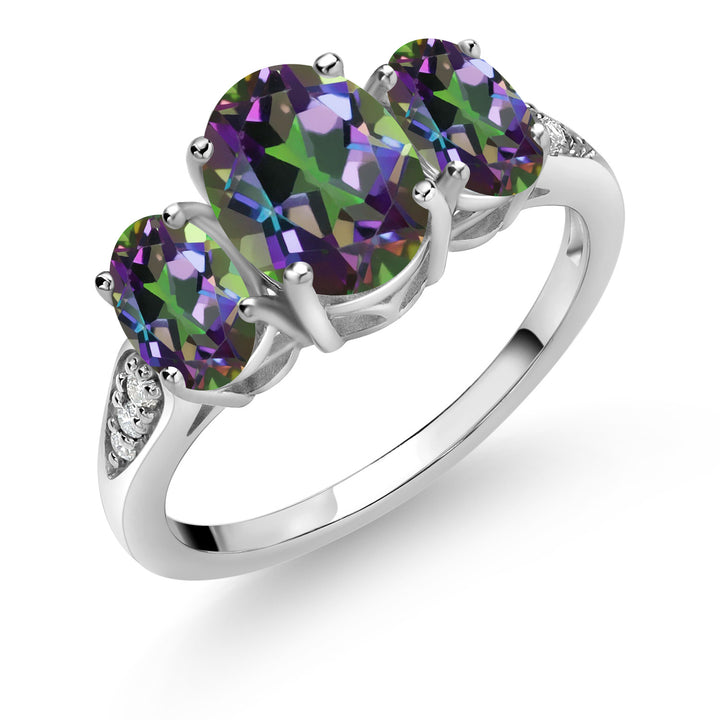 Green Mystic Topaz_5_Ring in 10K White Gold