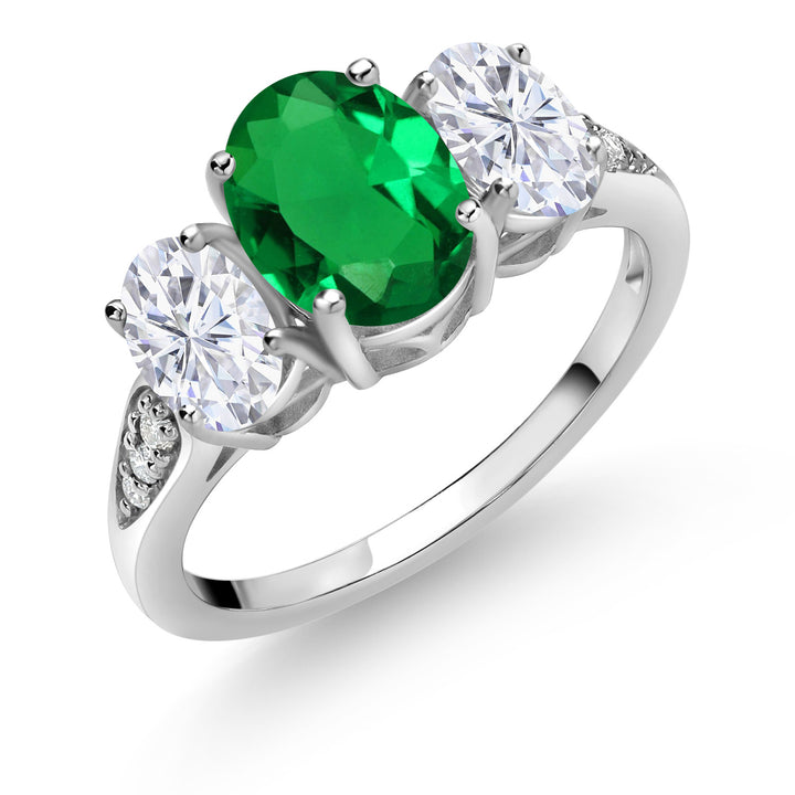 Nano Emerald - May_5_Ring in 10K White Gold