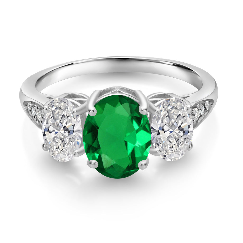 Nano Emerald - May_7_Ring in 10K White Gold