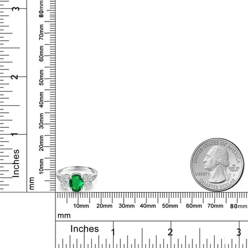 Nano Emerald - May_7_Ring in 10K White Gold