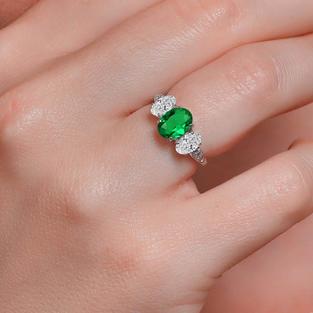 Nano Emerald - May_7_Ring in 10K White Gold