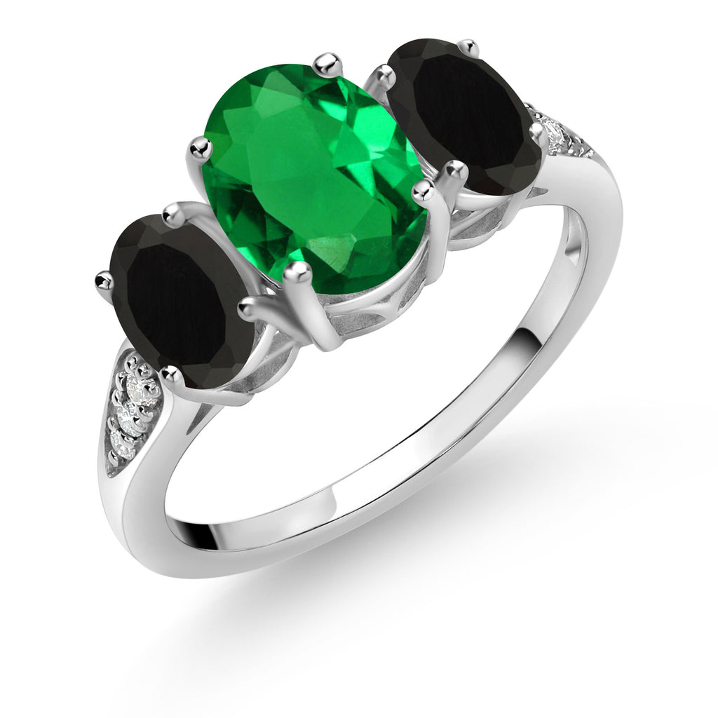 Nano Emerald - May_8_Ring in 10K White Gold