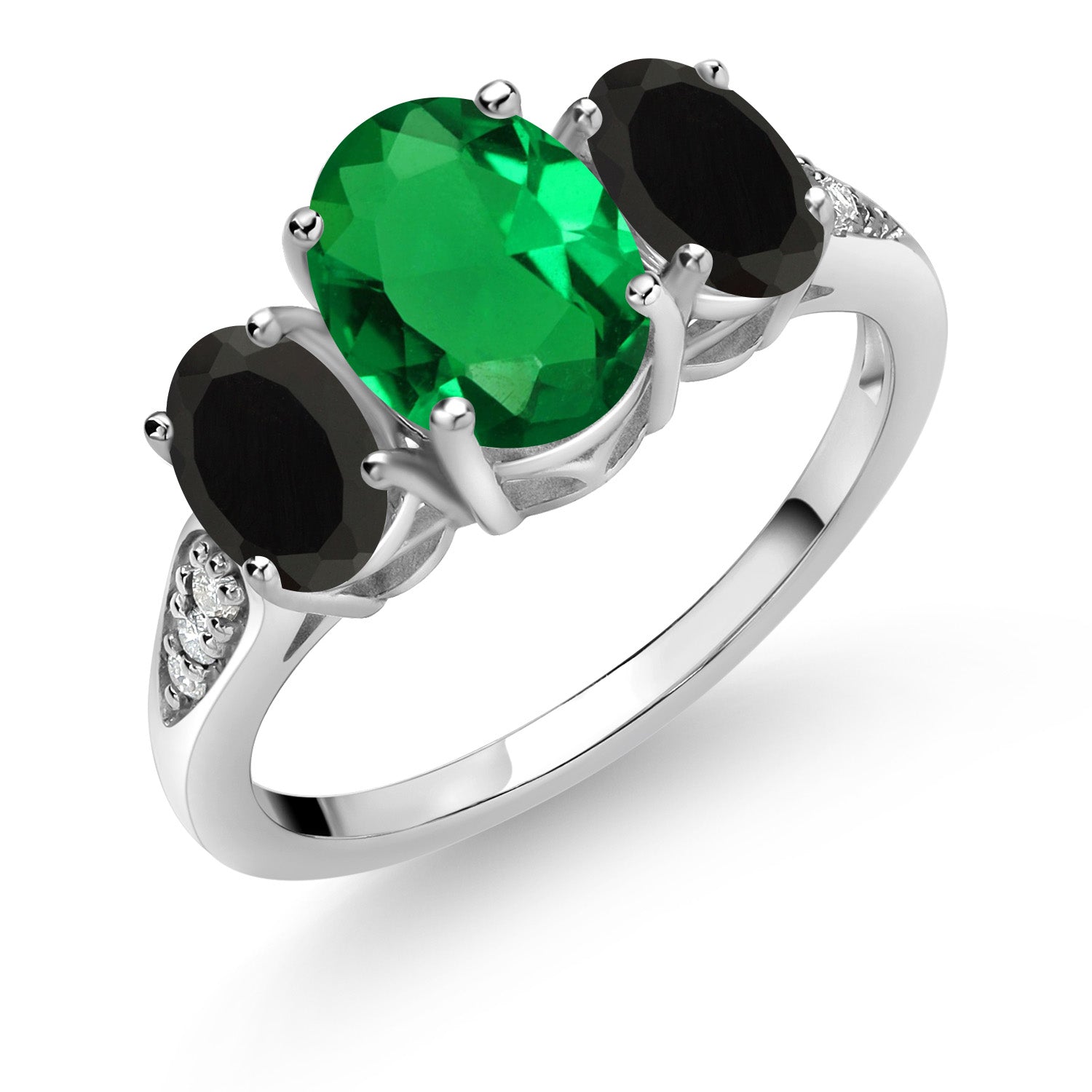 Nano Emerald - May_7_Ring in 10K White Gold