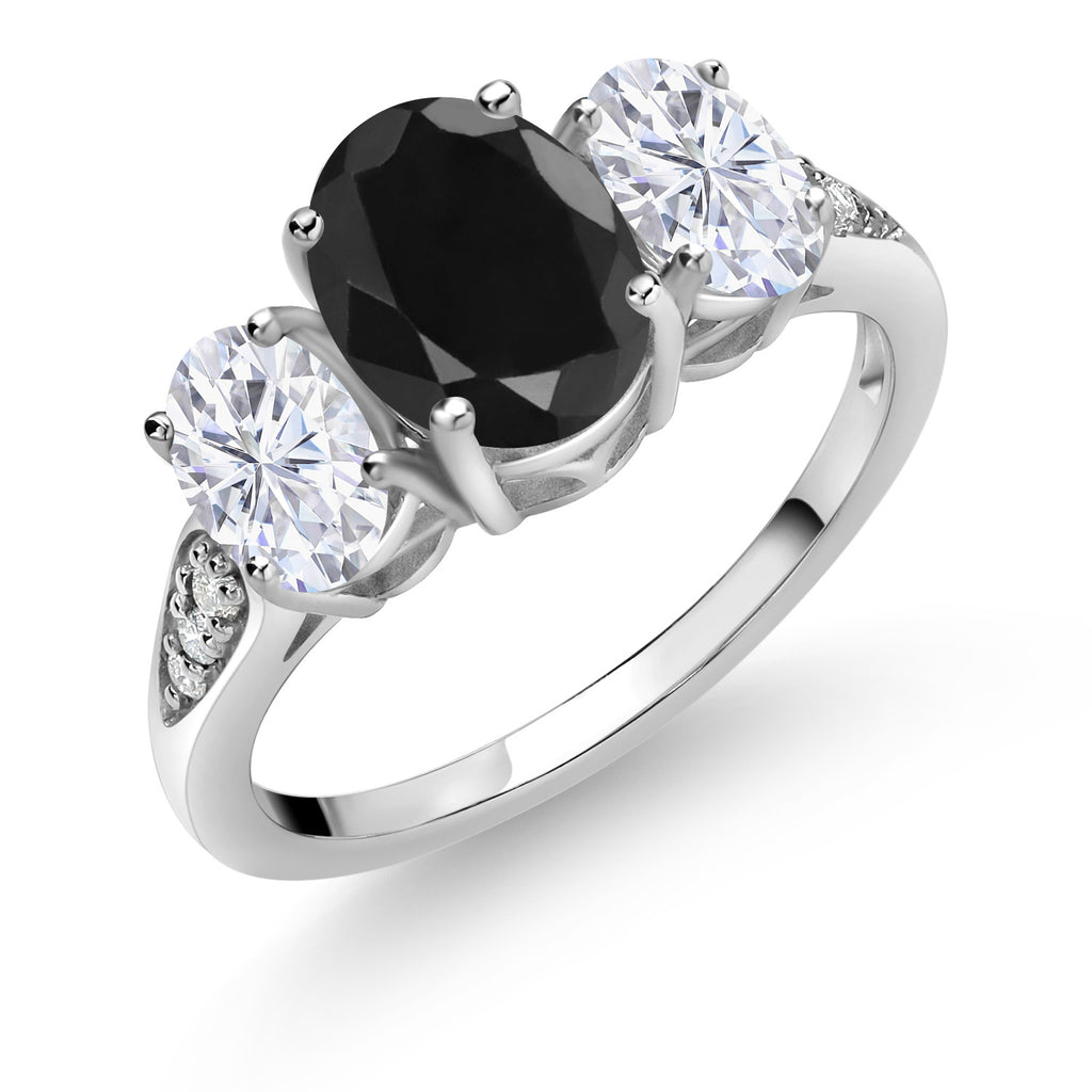 Black Sapphire - September_9_Ring in 10K White Gold