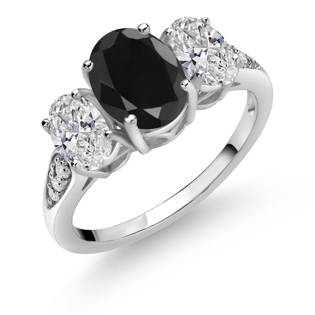 Black Sapphire - September_9_Ring in 10K White Gold